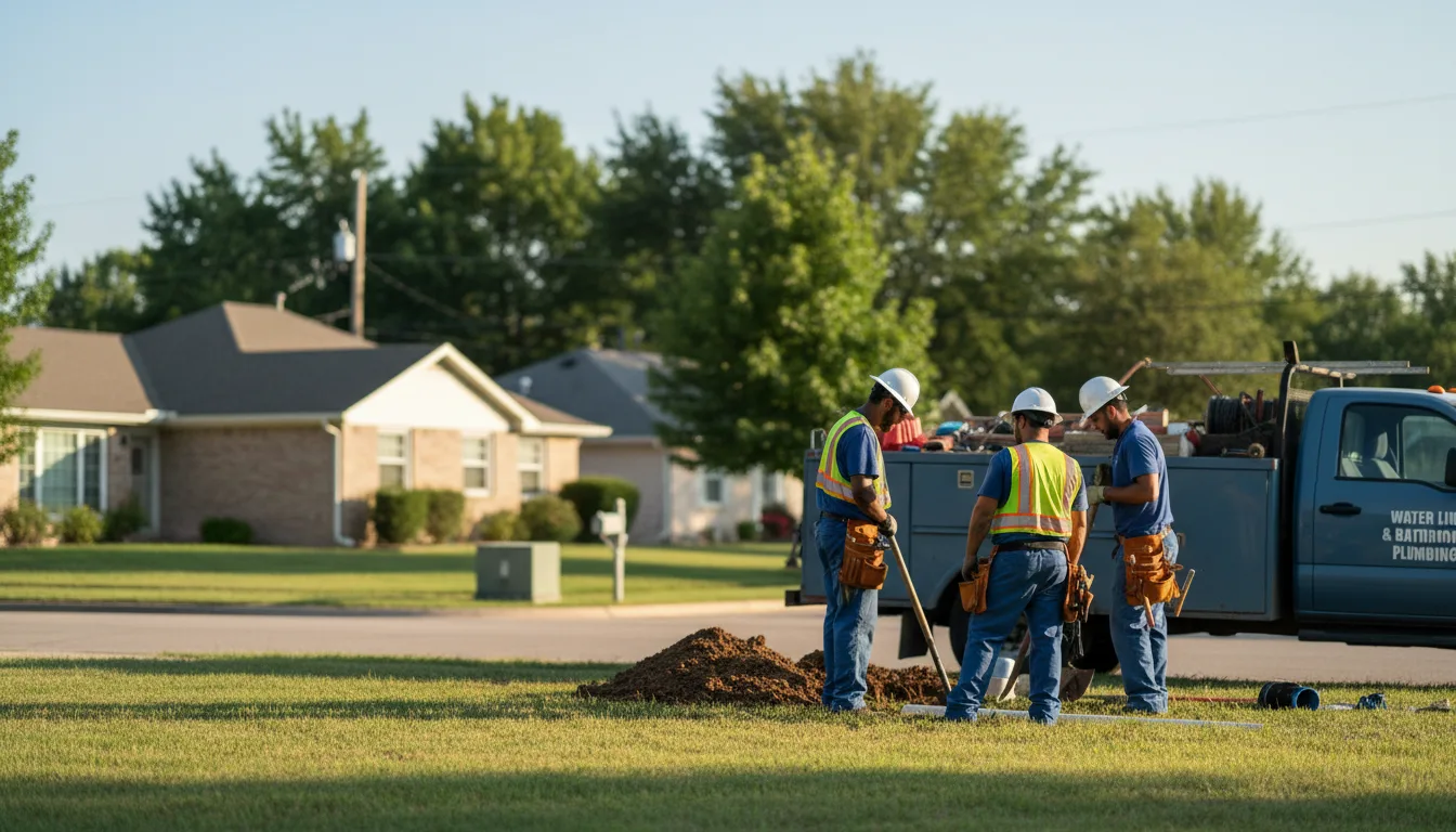 Residential water line and bathroom plumbing service in Herndon, VA